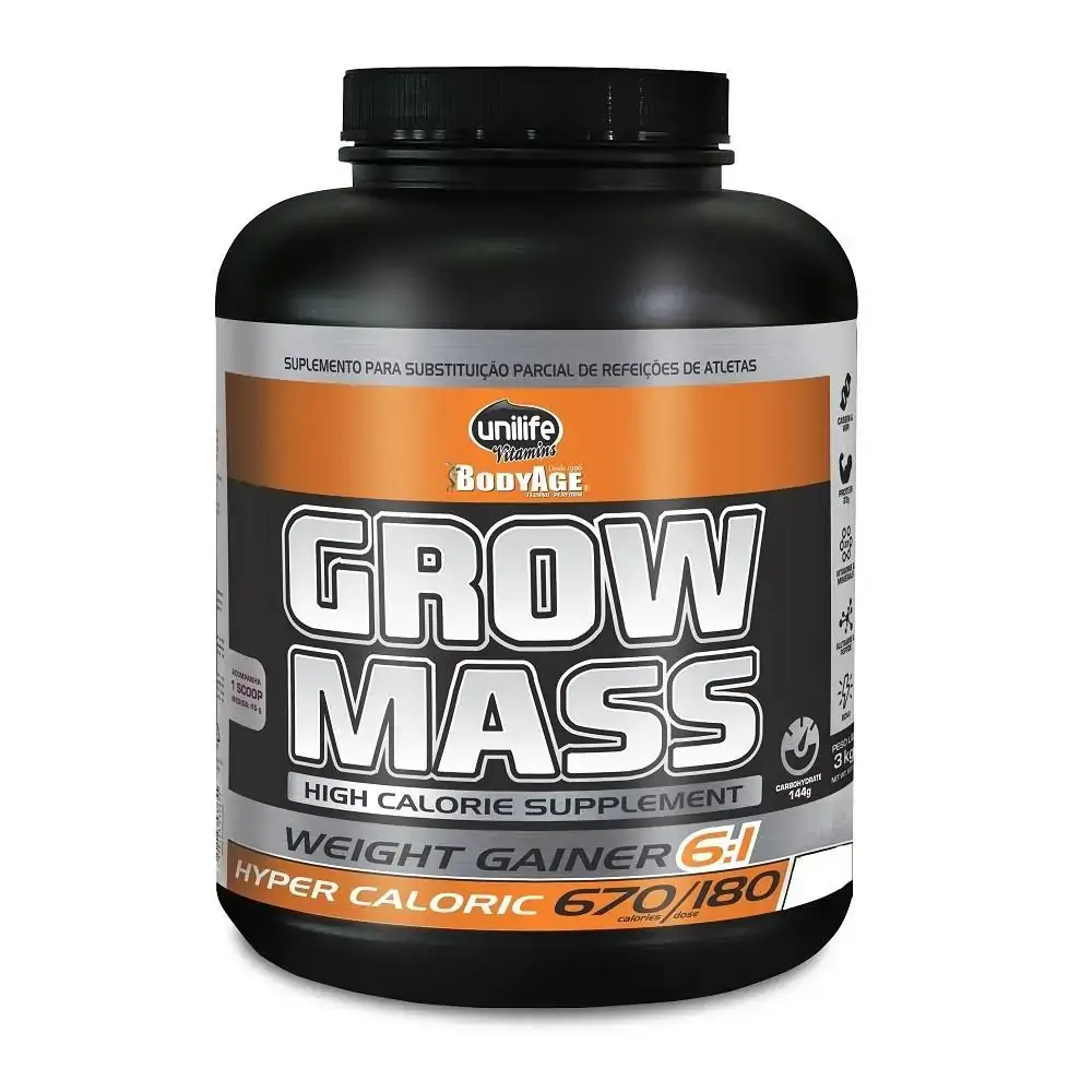 Grow Mass Morango 3kg Unilife