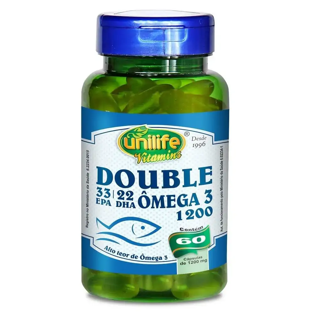 Double ômega 3 33epa/22dha 60 Cápsulas 1200mg Unilife