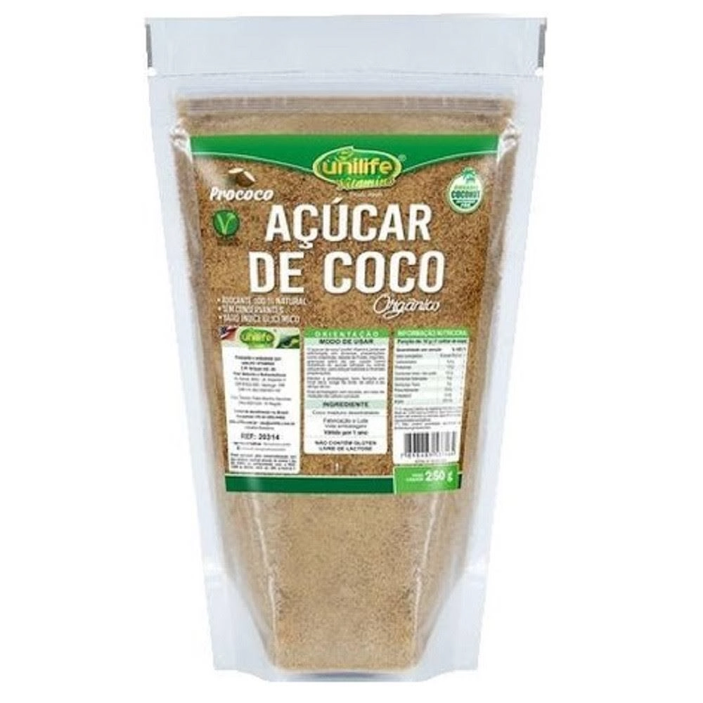 Açucar De Coco Organico 250g Unilife