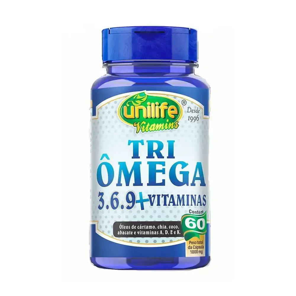 Vitaminas Tri Ômega 3 6 9 Unilife 60 Cápsulas De 1000mg