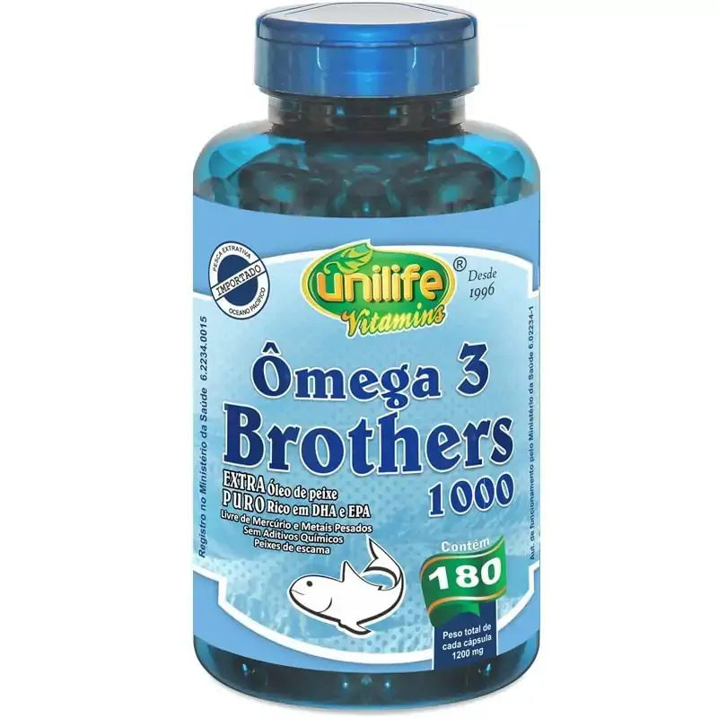 ômega 3 Brothers 180 Cápsulas 1400mg Unilife