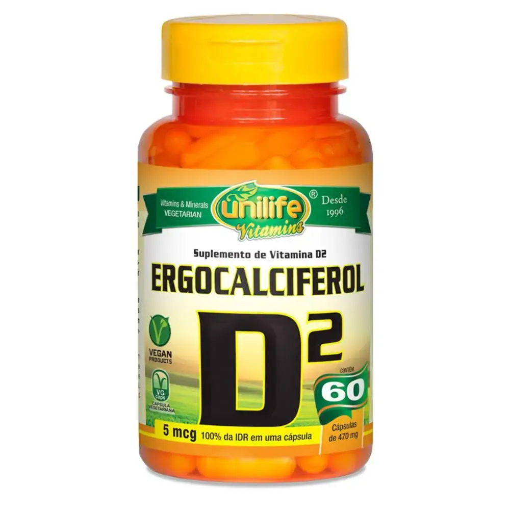 Vitamina D2 Ergocalciferol 60 Caps