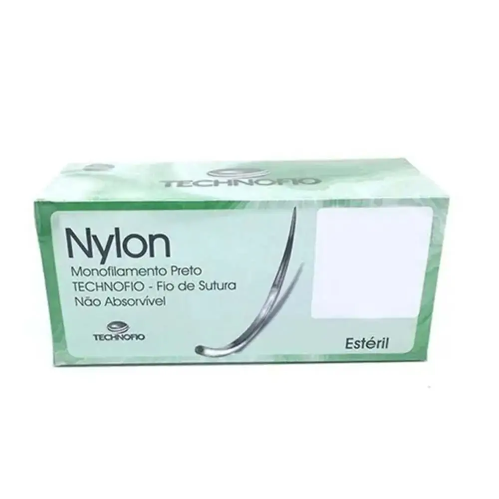 Fio de Sutura Agulhado Nylon - Technofio Ace - 4-0 - 3-8circ. - 3,0cm (Cód. 25.8233)