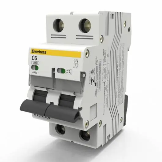 Disjuntor Bipolar Curva C 06a Din - Enerbras Dt3-e2c6