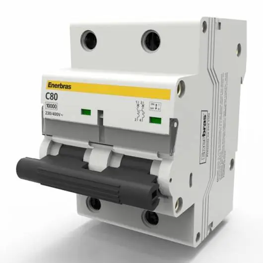 Disjuntor Bipolar Curva C 80a Din - Enerbras Dt3-e2c80