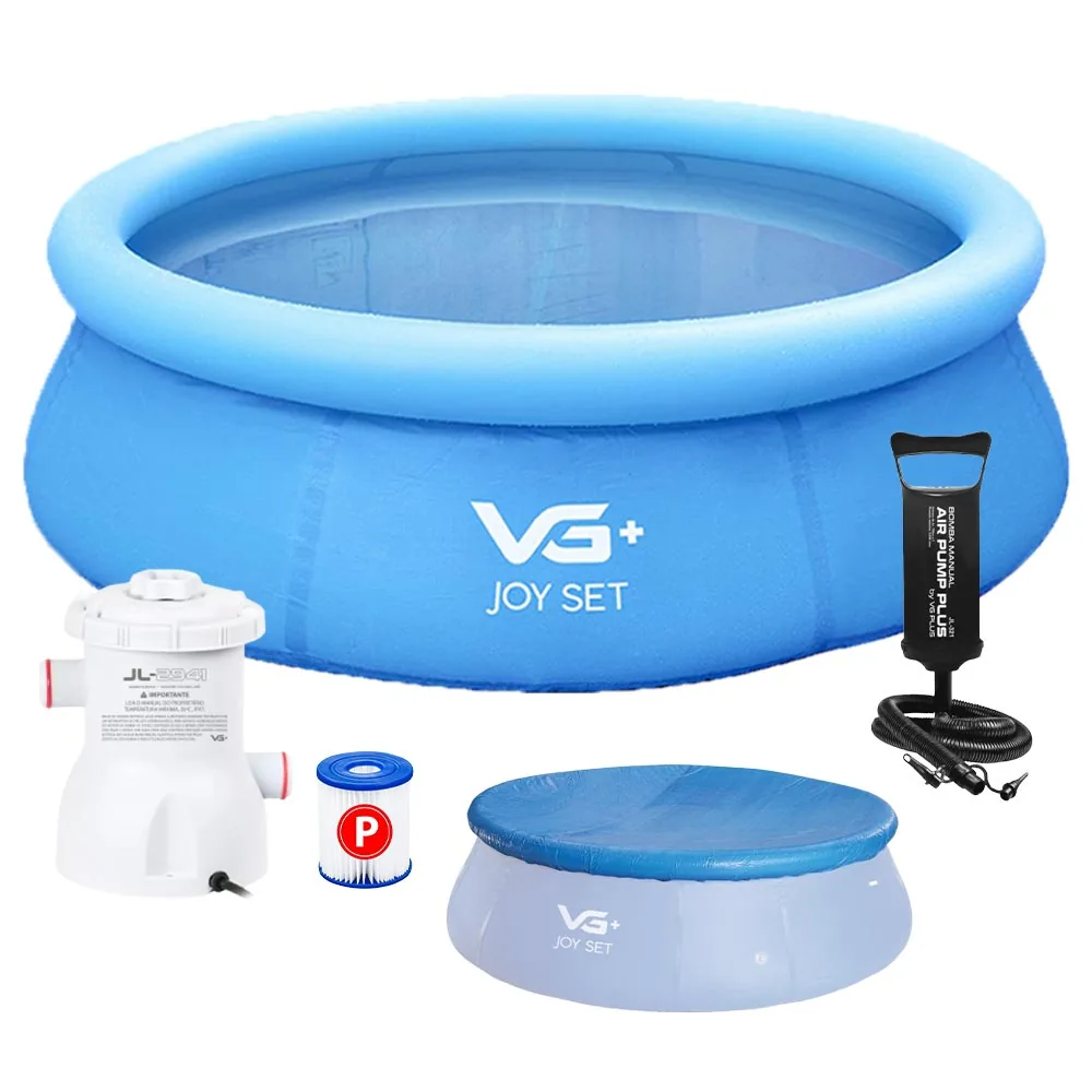 Piscina Inflável Joy Set 2490l Circular 240cm Com Filtro 220v Capa Bomba VG Plus