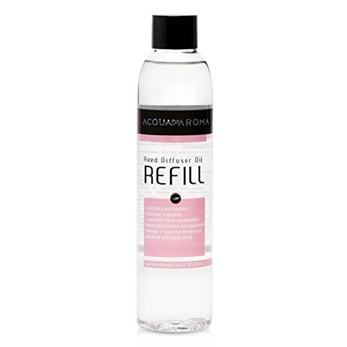 Acqua Aroma Everyday Collection Gardenia Bouquet Reed Diffuser Oil Refill 6.8 Fl Oz 200ml
