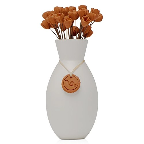 Acqua Aroma Earth Colors Collection Tulips Pottery Diffuser White