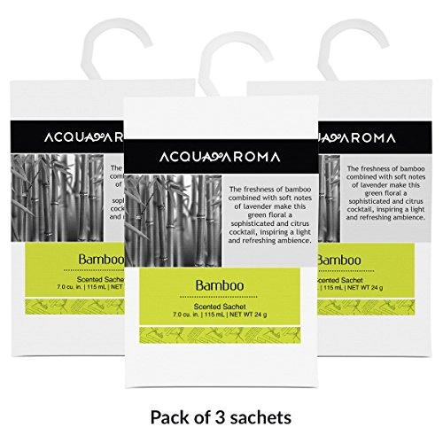 Acqua Aroma Everyday Collection Bamboo Scented Sachet 7.0 Cu. In. 115ml/24g Pack Of 3 Sachets