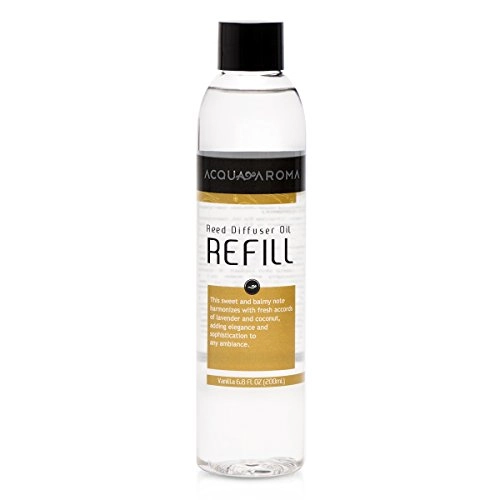 Acqua Aroma Everyday Collection Vanilla Reed Diffuser Oil Refill 6.8 Fl Oz 200ml