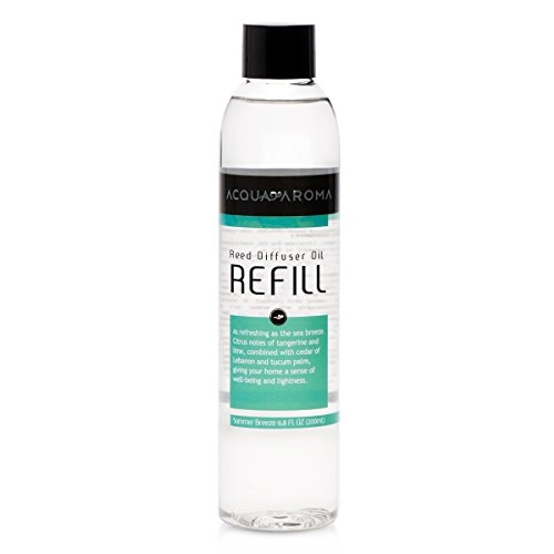 Acqua Aroma Everyday Collection Summer Breeze Reed Diffuser Oil Refill 6.8 Fl Oz 200ml