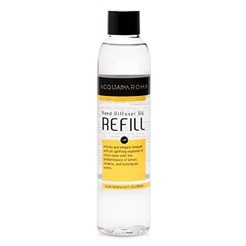Acqua Aroma Lemon Verbena Reed Diffuser Oil Refill 6.8 Fl Oz 200ml Contains Essencial Oils.