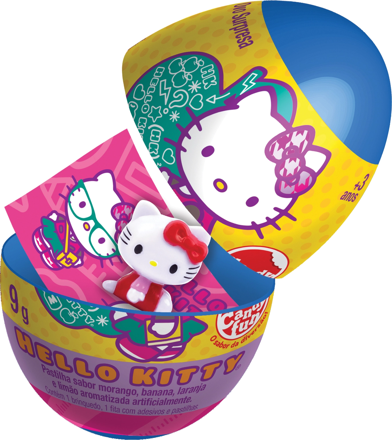 Ovo Surpresa Dtc Pastilhas Hello Kitty