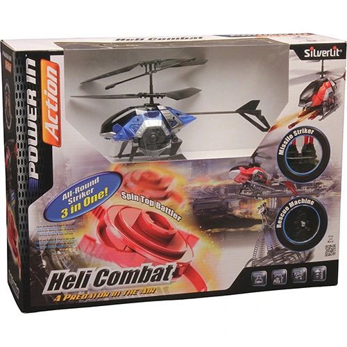 Helicóptero Infantil Silverlit Heli Combat Azul Dtc