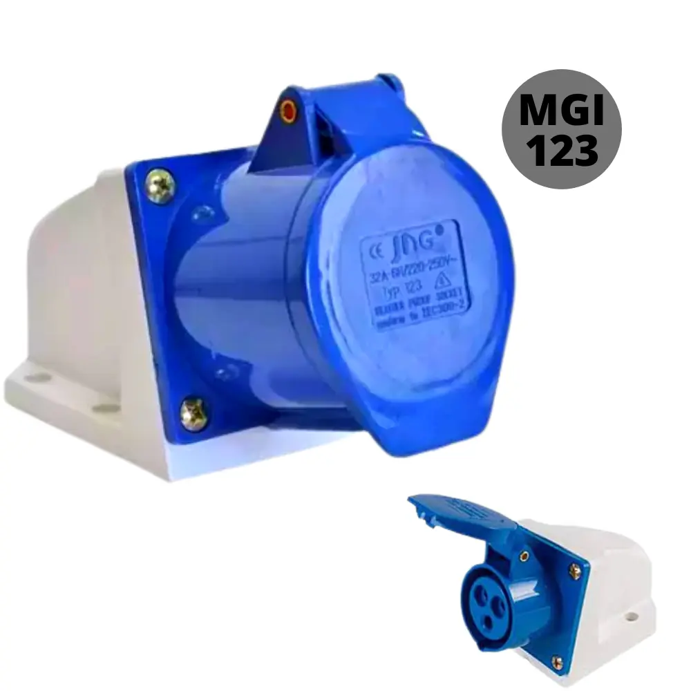 Tomada Industrial Azul 2p+t De 32a