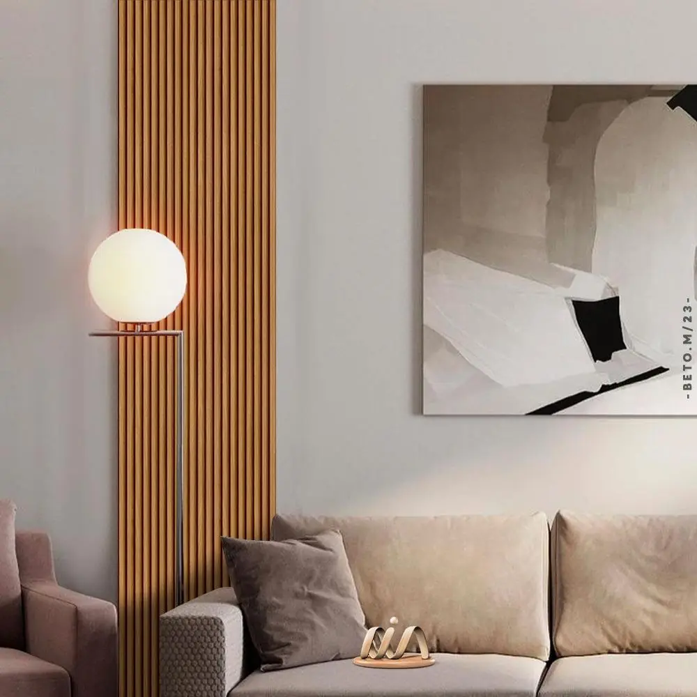 Painel Ripado Placa 40 Cm X 250 Cm Mdf E Mdp Nature Linea Brasil