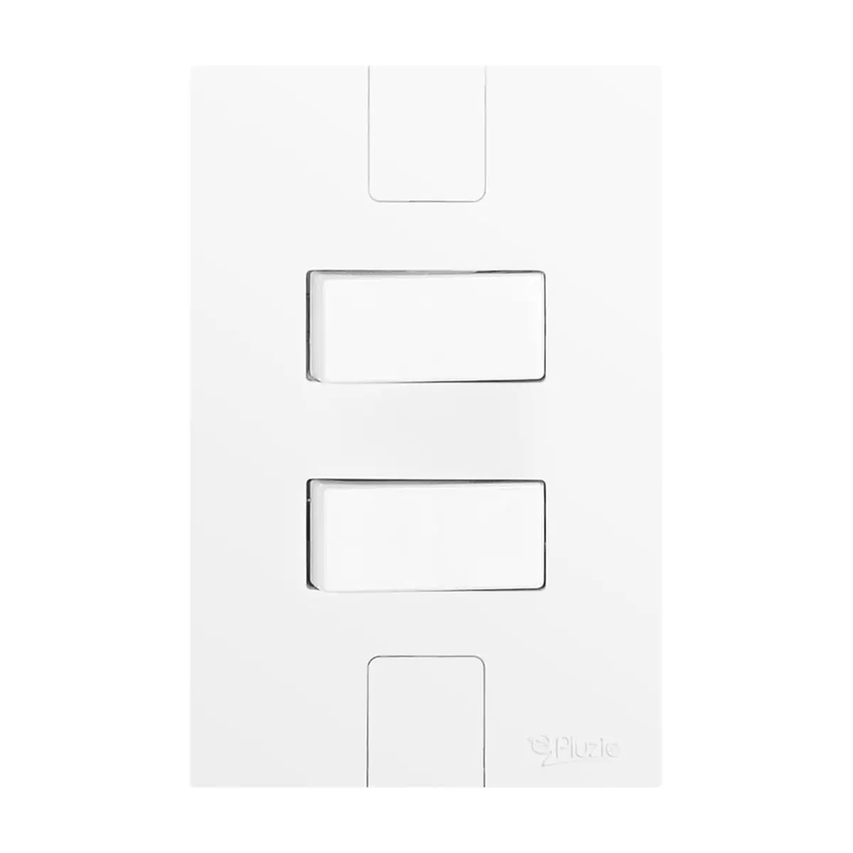 Interruptor 2 Teclas Simples Placa 4x2 Caprice Pluzie Branca