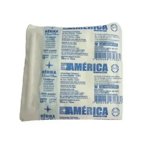 Compressa Gaze America Esteril 13fios