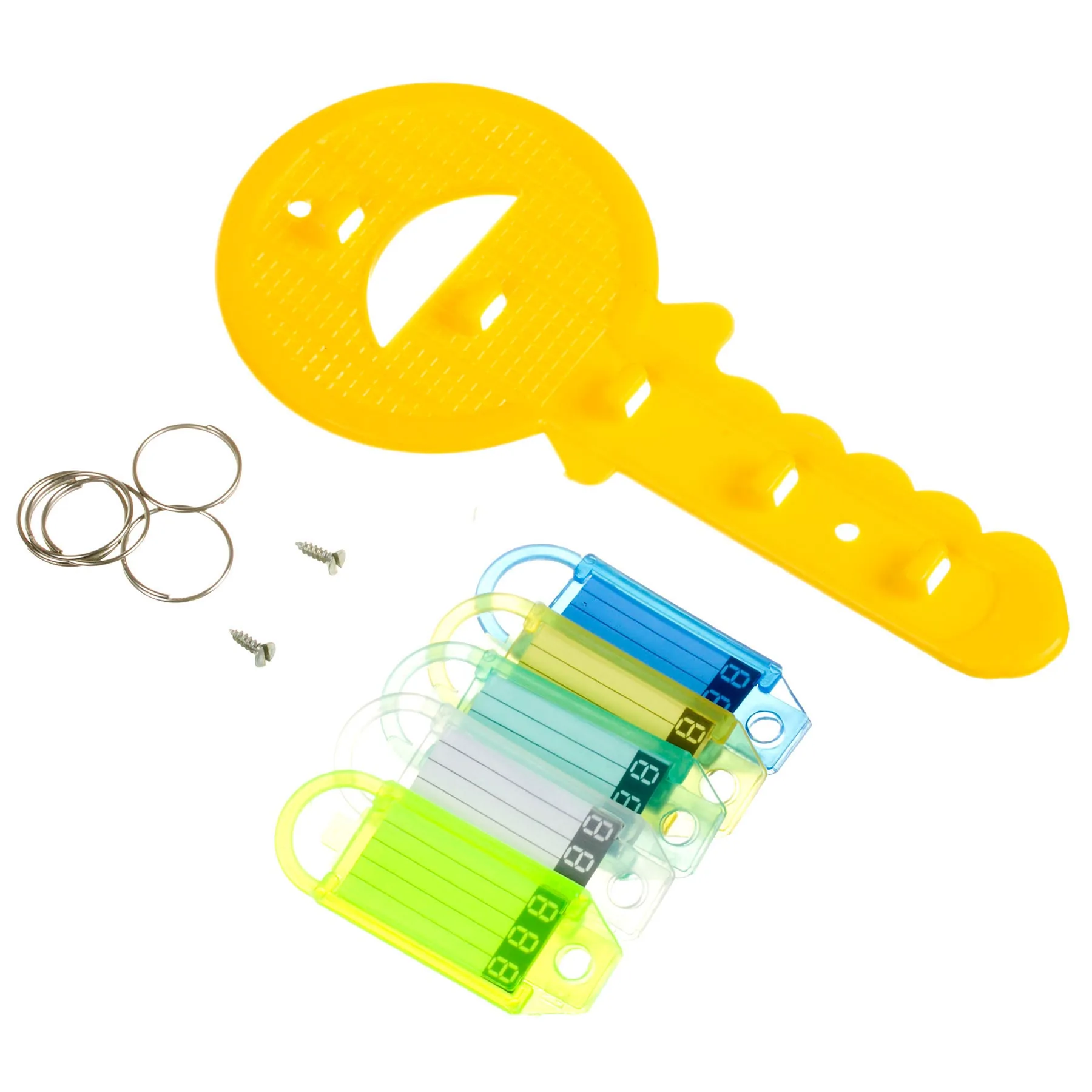 Kit Porta Chaves com Porta Etiquetas PVC Colorido 1 jogo