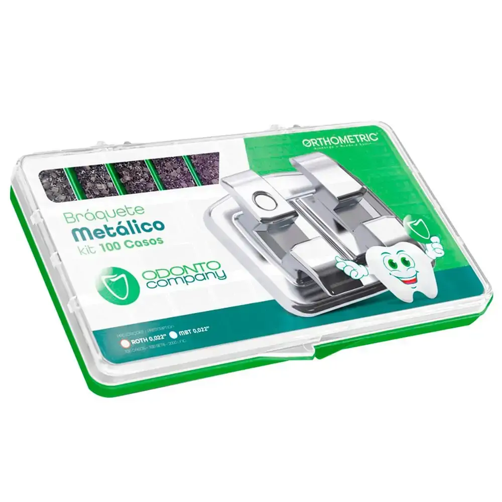 10.11.2810 Kit de Bráquete Metálico Advance Mbt 022 com 100 Casos OdontoCompany + Brinde - Orthometr