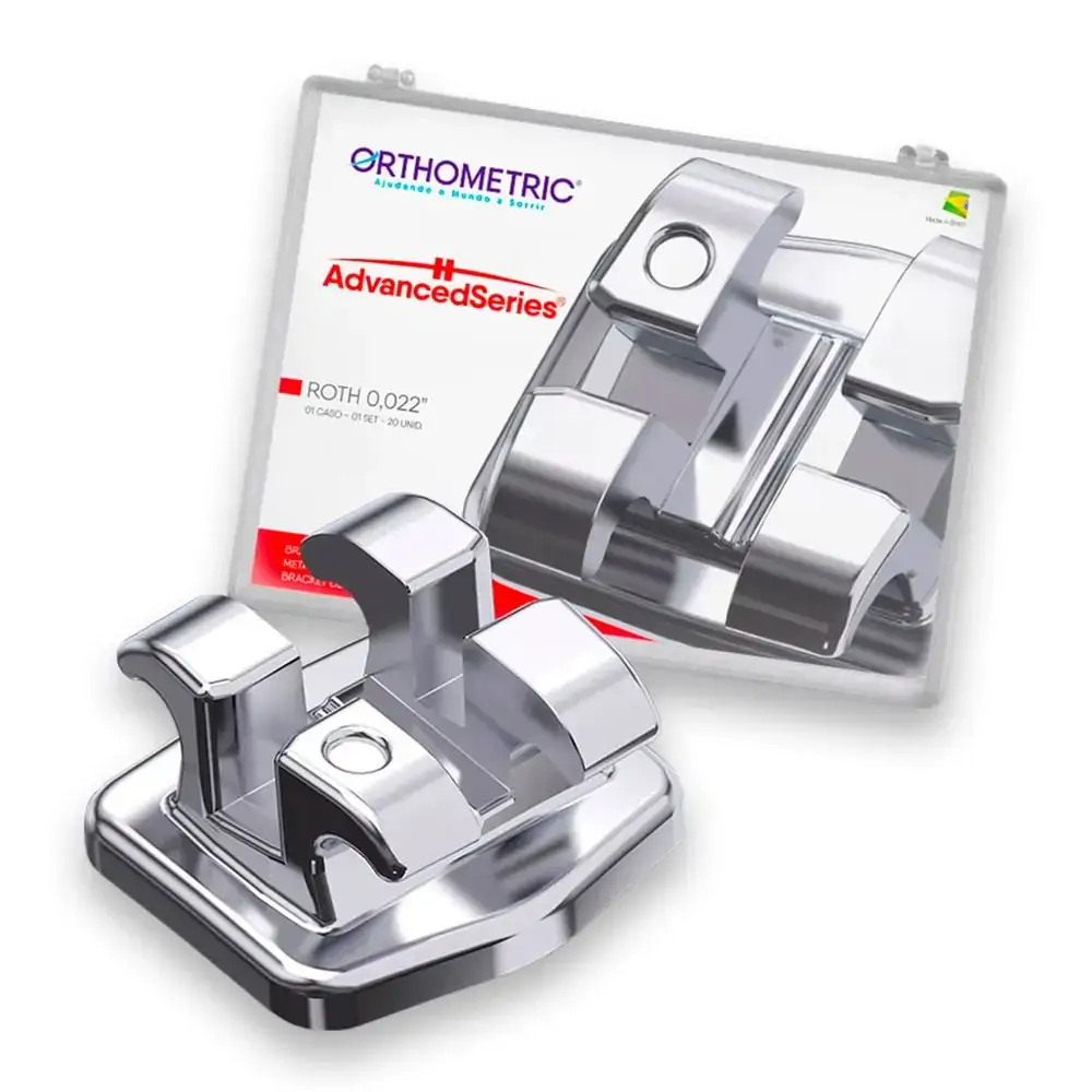 Bráquete Métalico Advanced Serial Roth 22 - Orthometric - 10102000 (Cód. 26.0874)