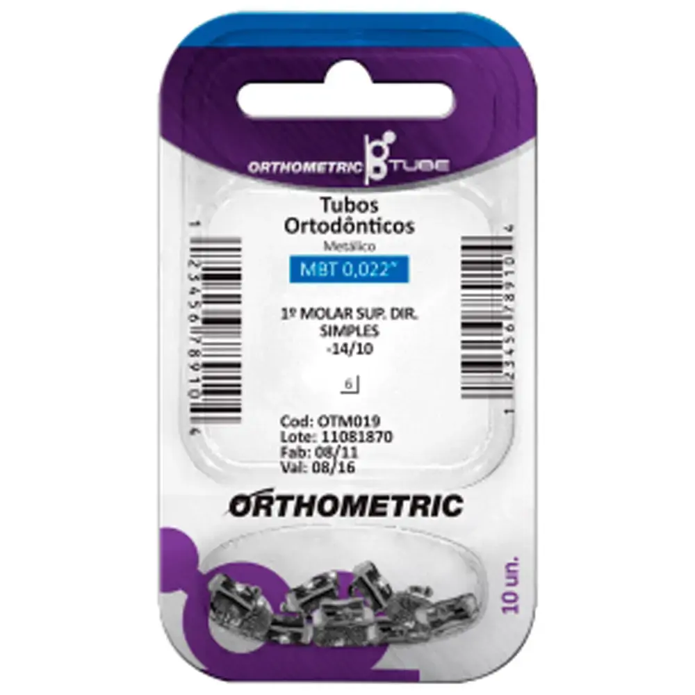 Tubo para Soldagem MBT 0,022 - Orthometric - Inf. Esq. (Cód. 26.4058)