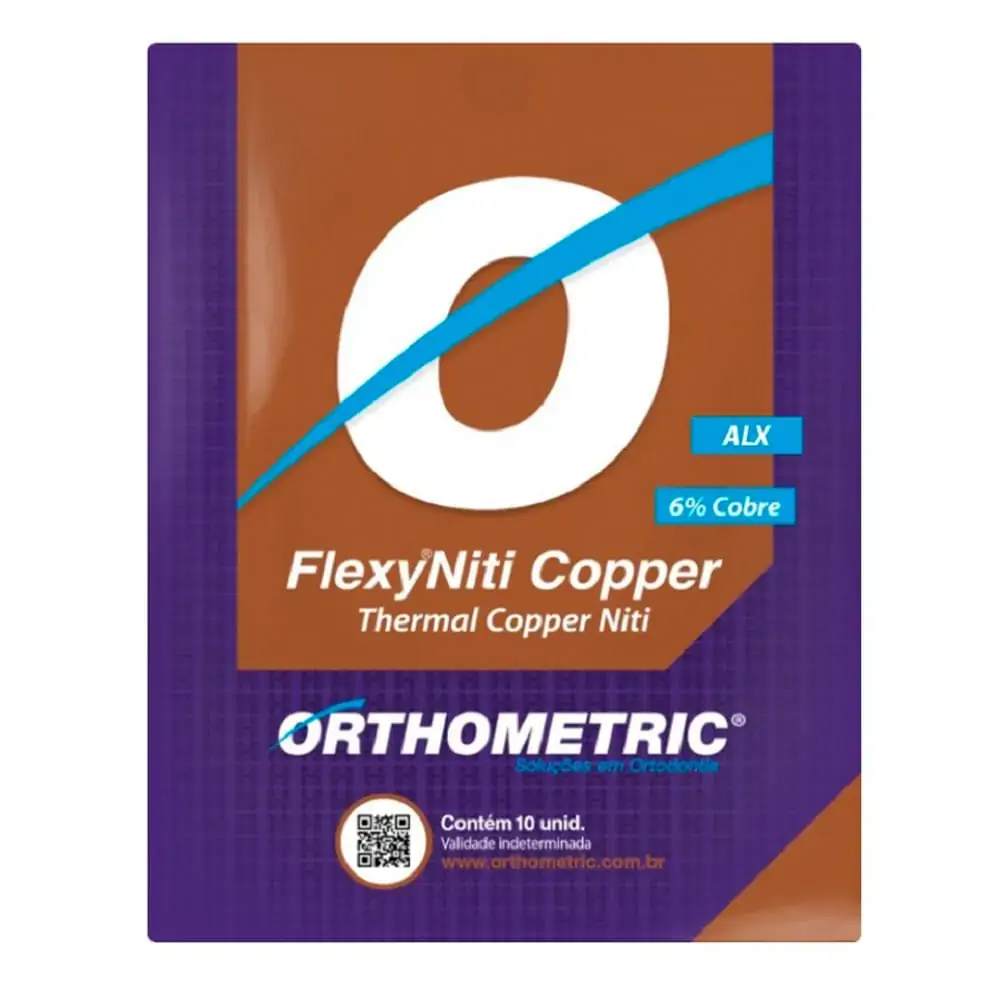 Arco Termoativado Flexy Niti Copper ALX Retangular - Orthometric - 52472514 (Cód. 26.1232)