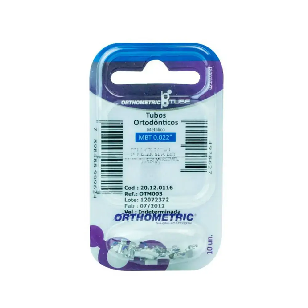 Tubo para Soldagem MBT 0,022 - Orthometric - Inf. Dir. (Cód. 26.4056)
