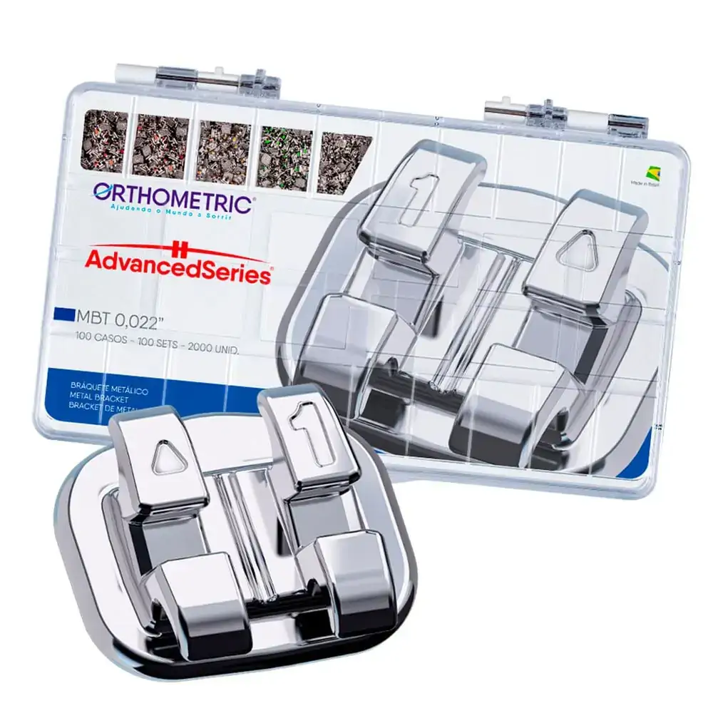 10.11.2900 Bráquete Metálico Advanced Series Mbt 0,022 Com 100 Casos - Orthometric