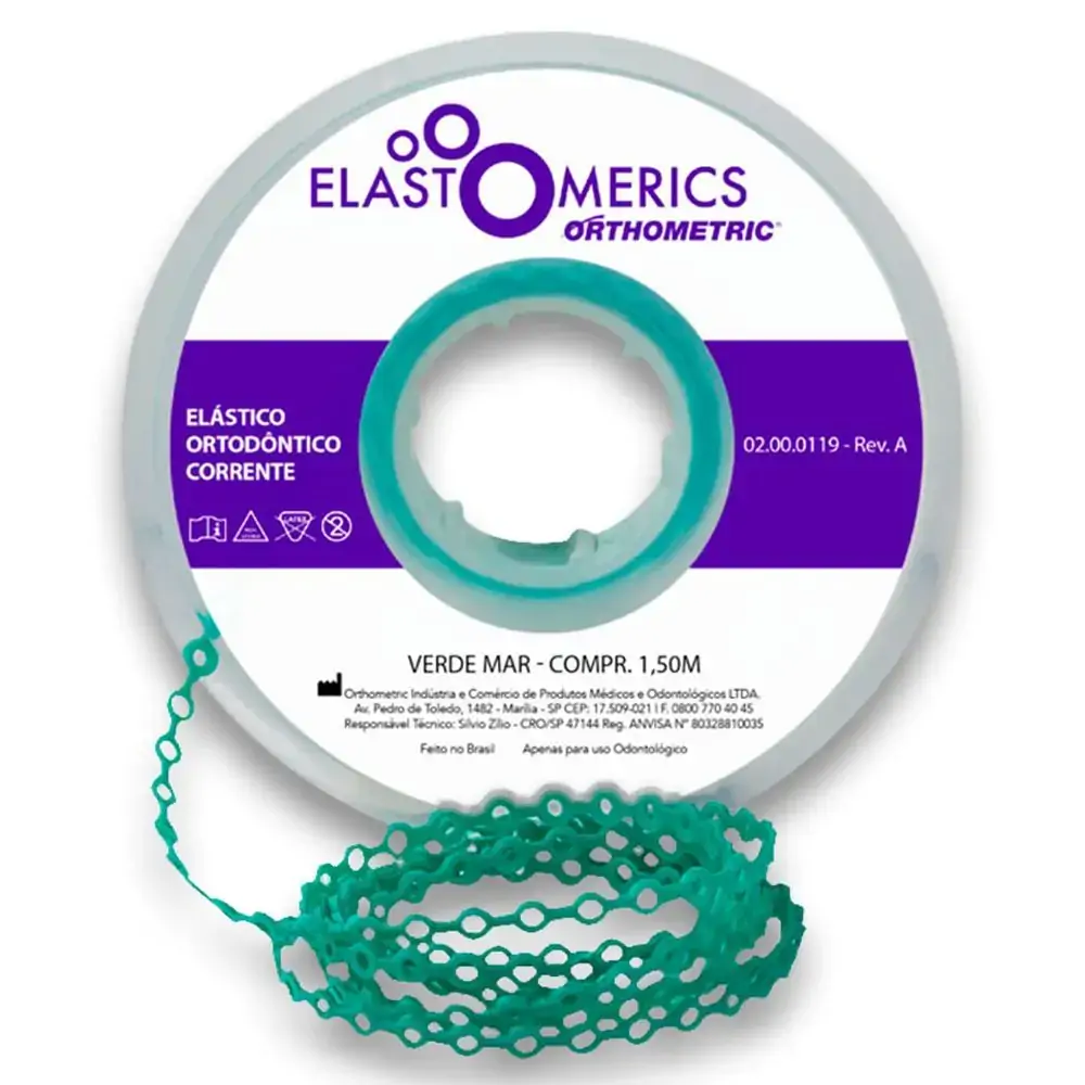 Elástico Corrente Curto - Orthometric - Verde Mar (Cód. 26.3067)