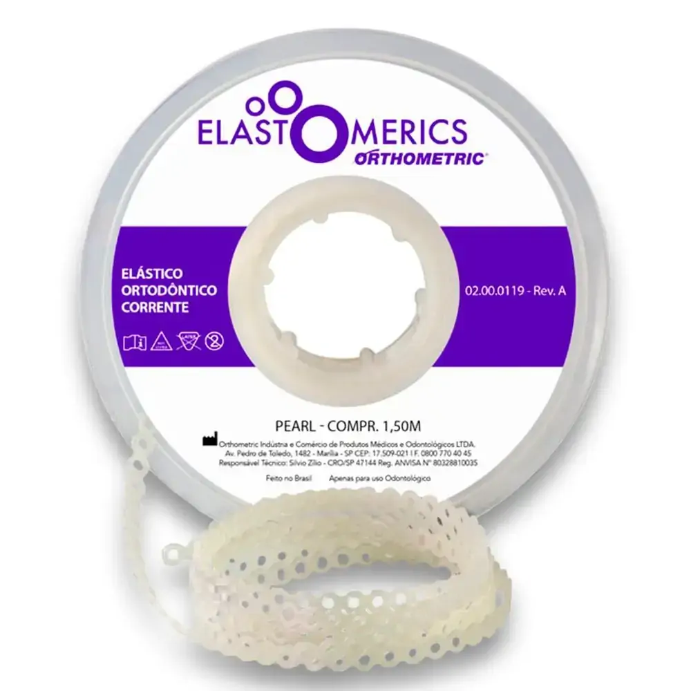 Elastômeros Corrente 1,5m Pearl - Orthometric - Elastômeros Corrente 1,5m Médio Pearl - Orthometric