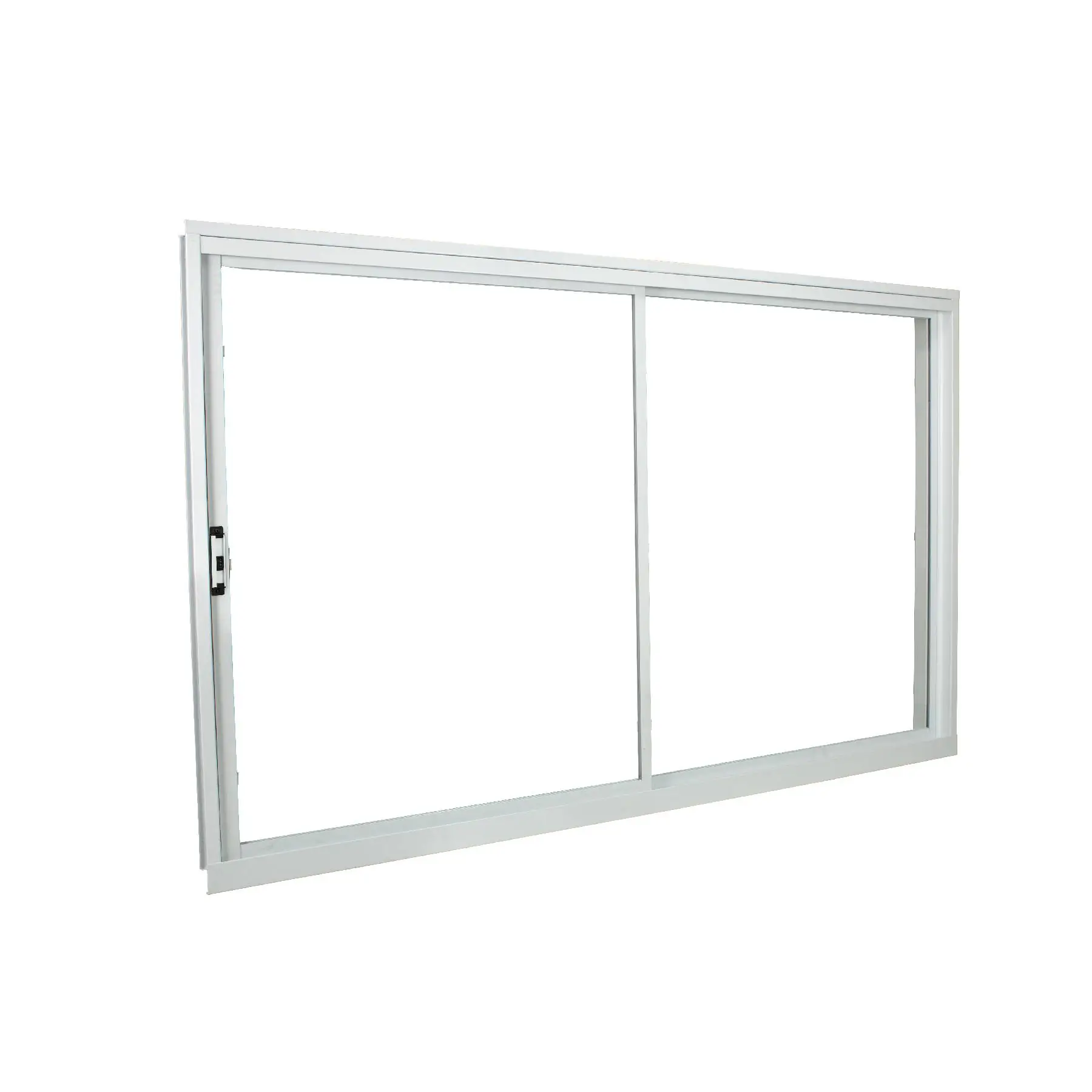 Janela de Alumínio de Correr 2 Folhas 100x100cm com Vidro 3mm Stander Alumínio CRV Branca