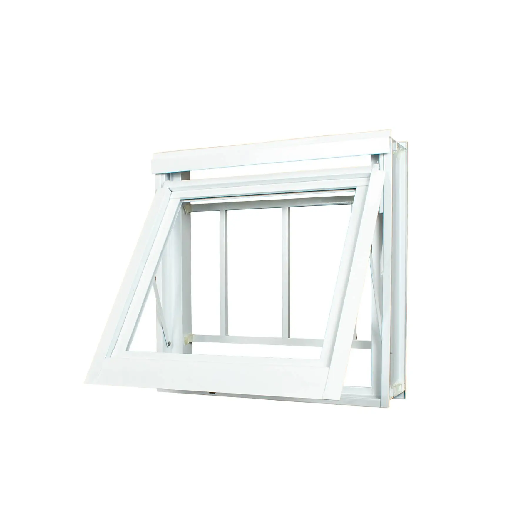 Janela de Alumínio Maxim-ar 2 Folhas 60x80cm com Grade e Vidro 3mm Stander Alumínio CRV Branca