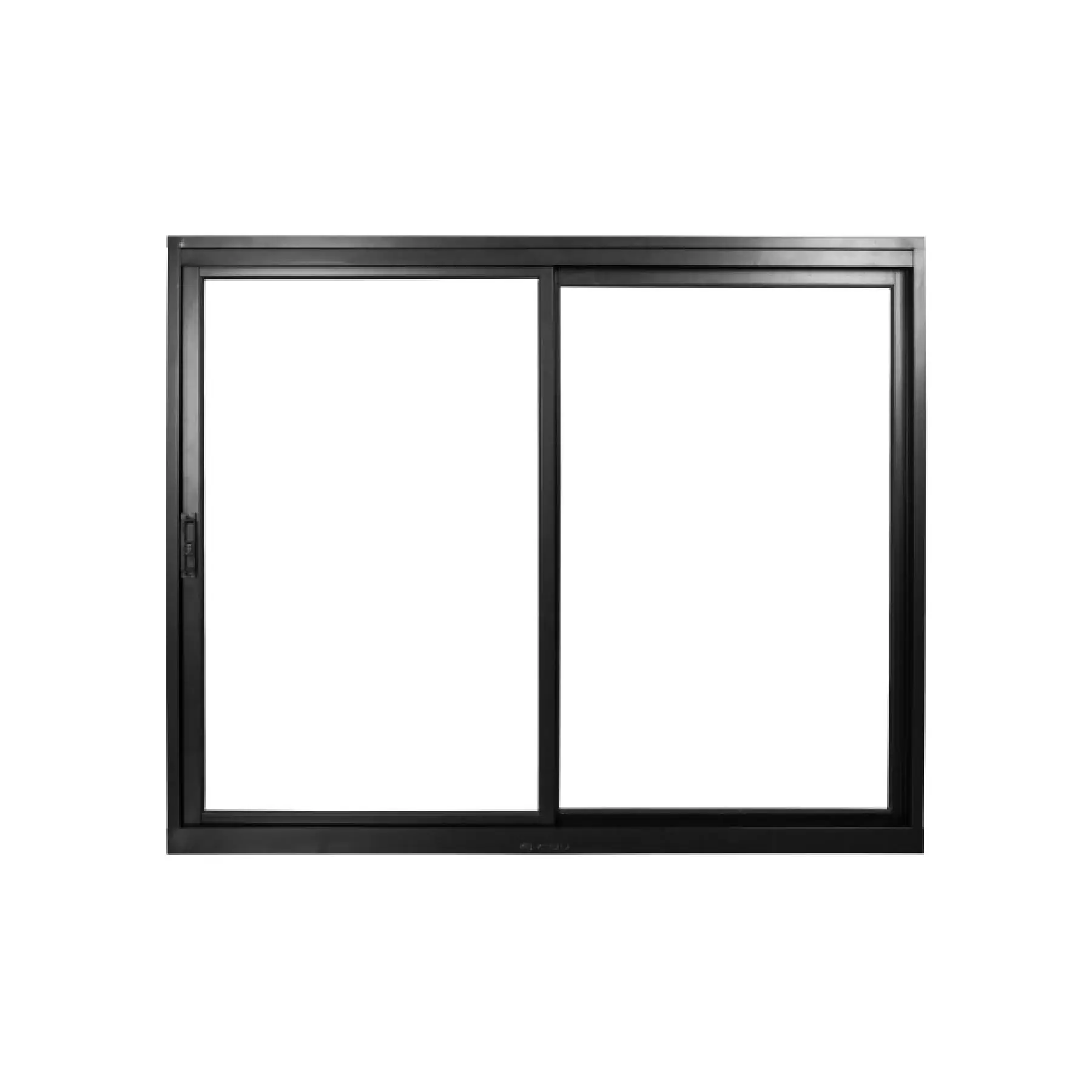 Janela de Alumínio de Correr 2 Folhas 100x150cm com Vidro 3mm Stander Alumínio CRV Preta