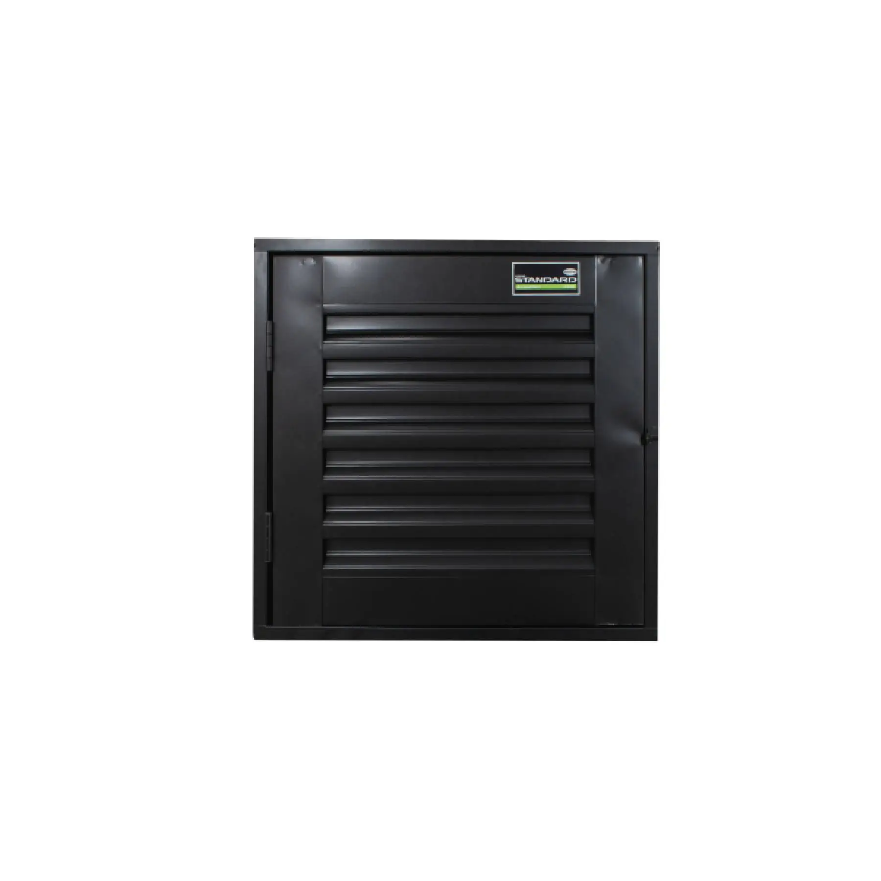 Portinhola de Giro 1 Folha Alumínio Pintado Preto 0,60x0,80m Linha Stander CRV