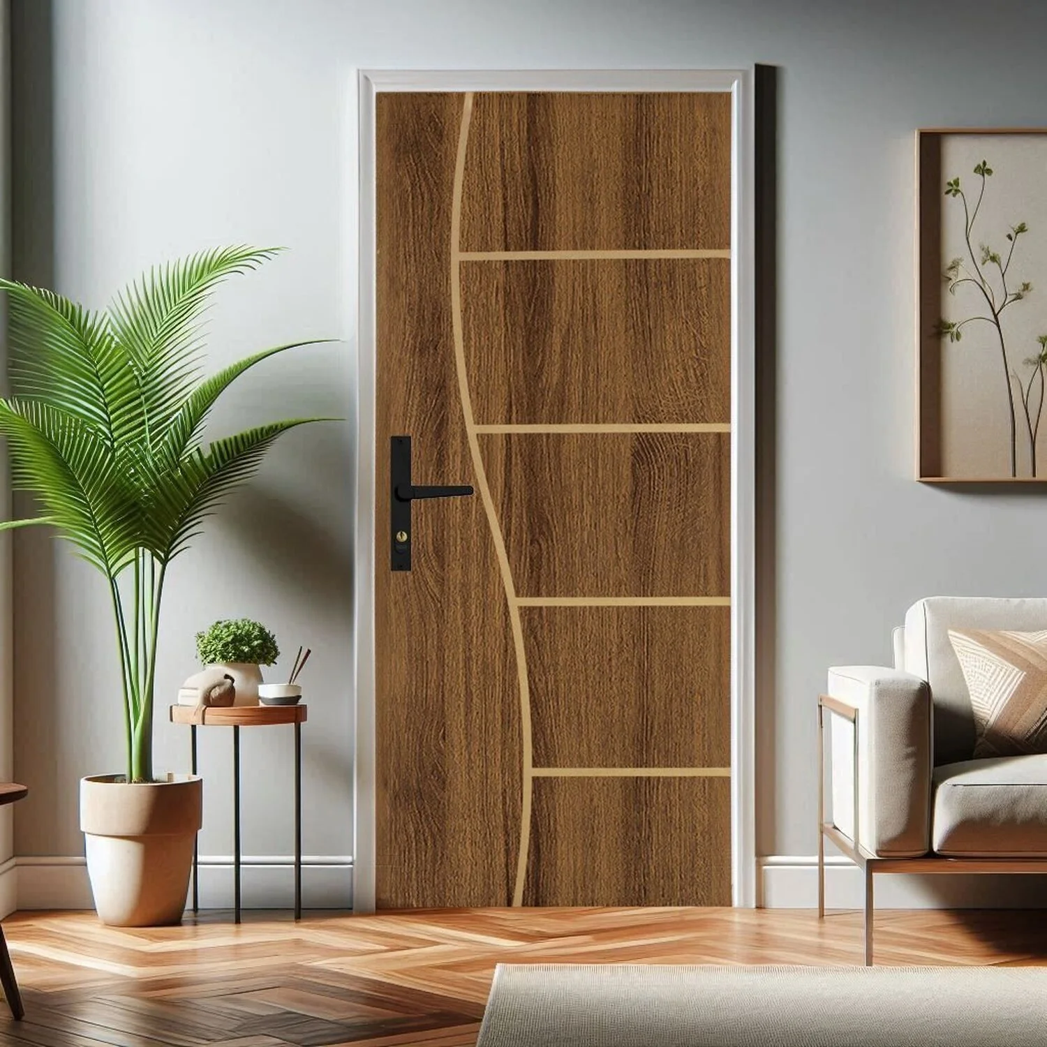 Folha De Porta De Madeira 210x80x3,5cm Duraplac Ypê