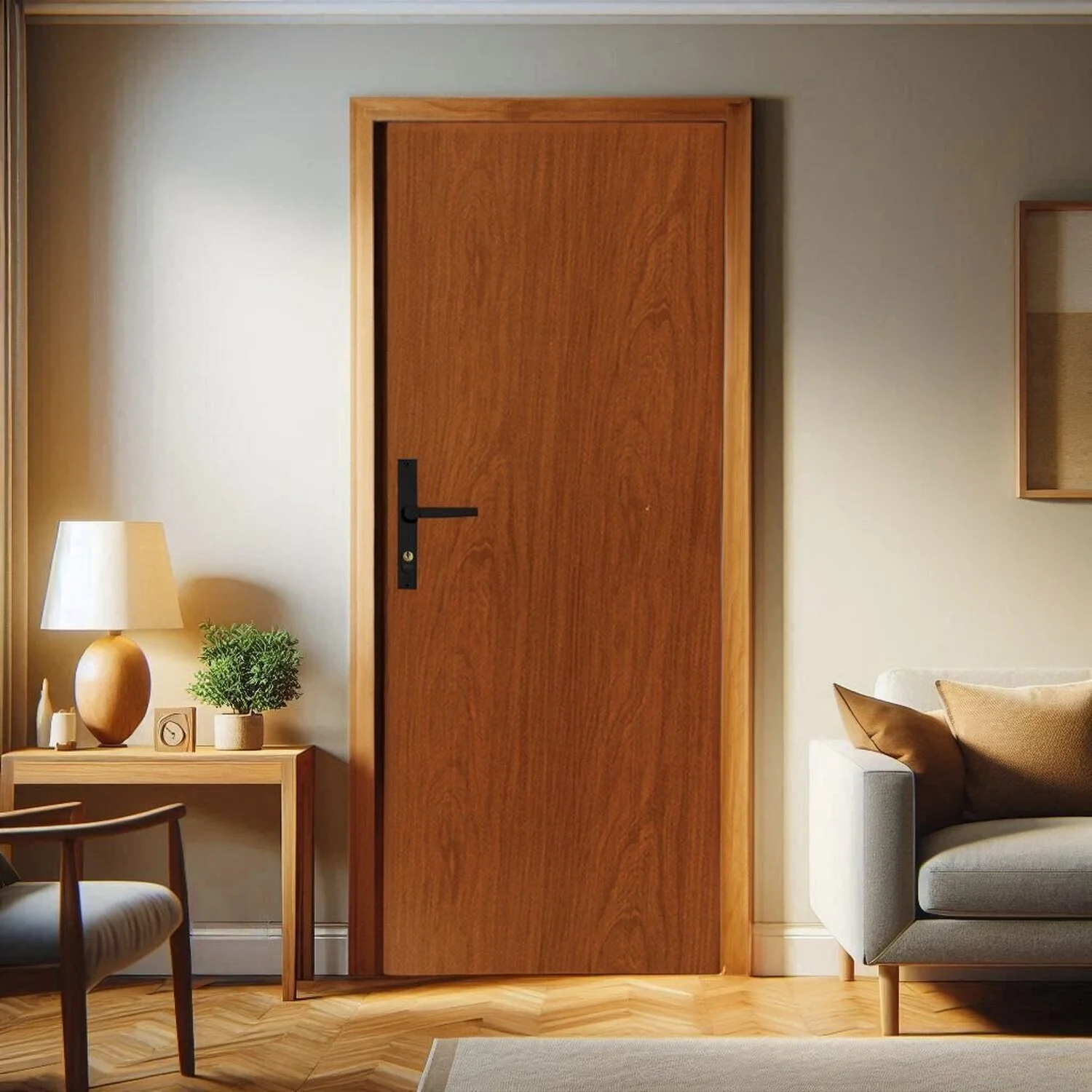 Folha De Porta De Madeira 210x90x3,5cm Duraplac Mogno