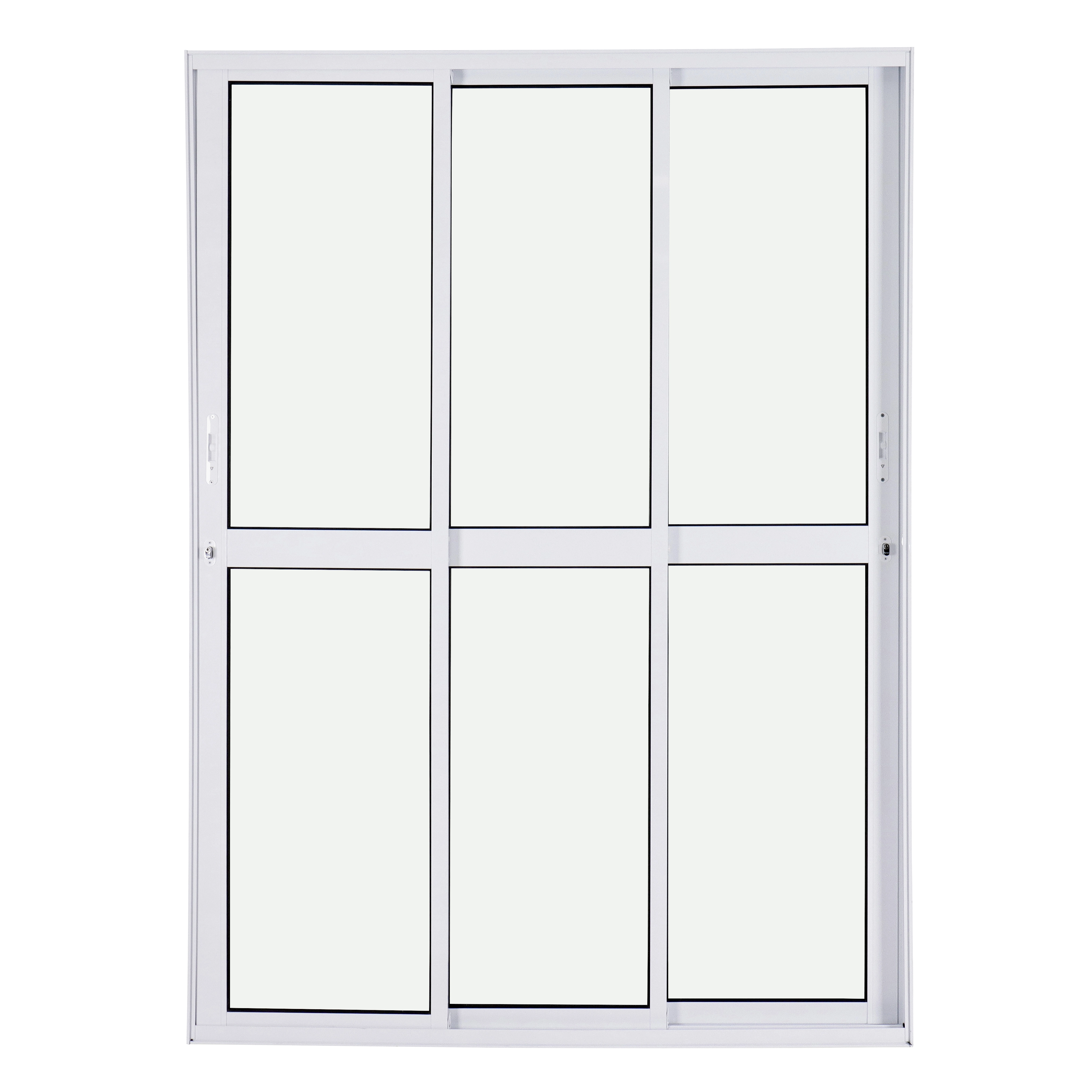 Porta de Correr Alumínio Branco 2,10x1,50m Linha Nobre CRV