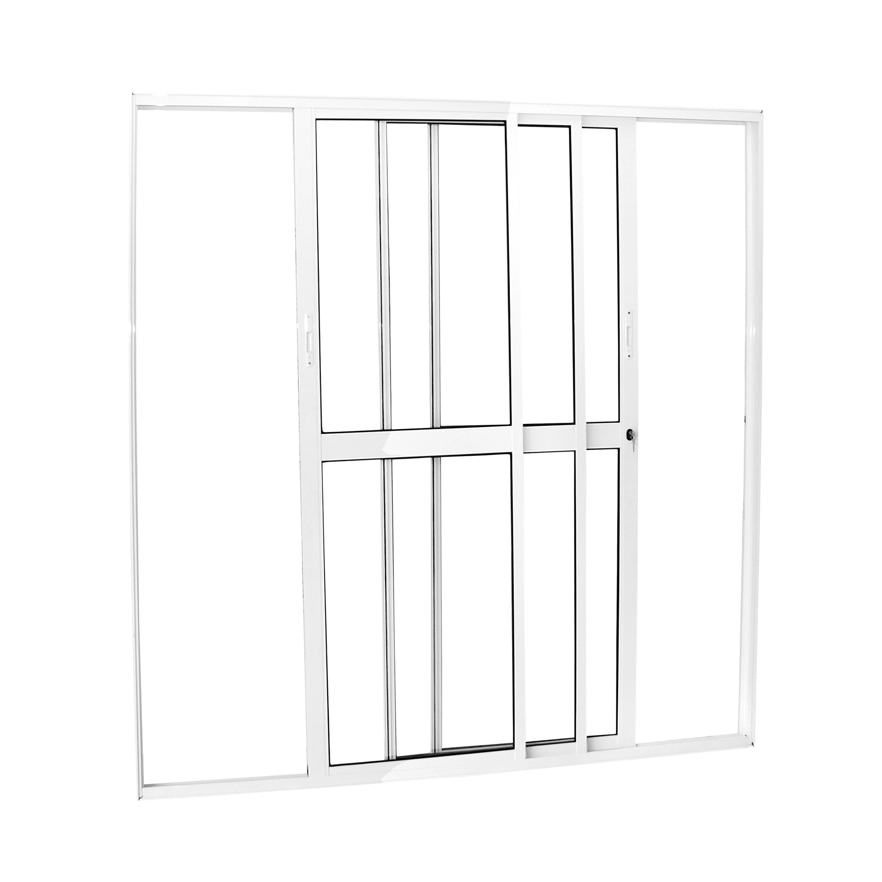 Porta de Correr Alumínio Branco 2,10x2,00m CRV