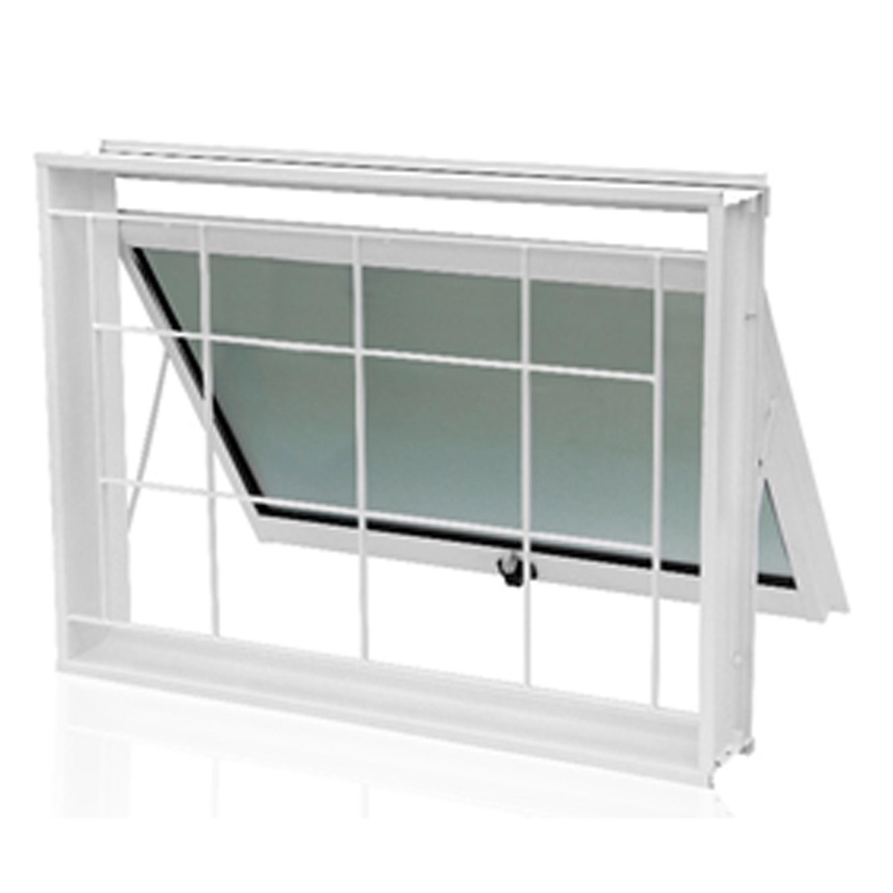 Janela de Aço Maxim-ar 60x60cm com Grade Ideal CRV Branca