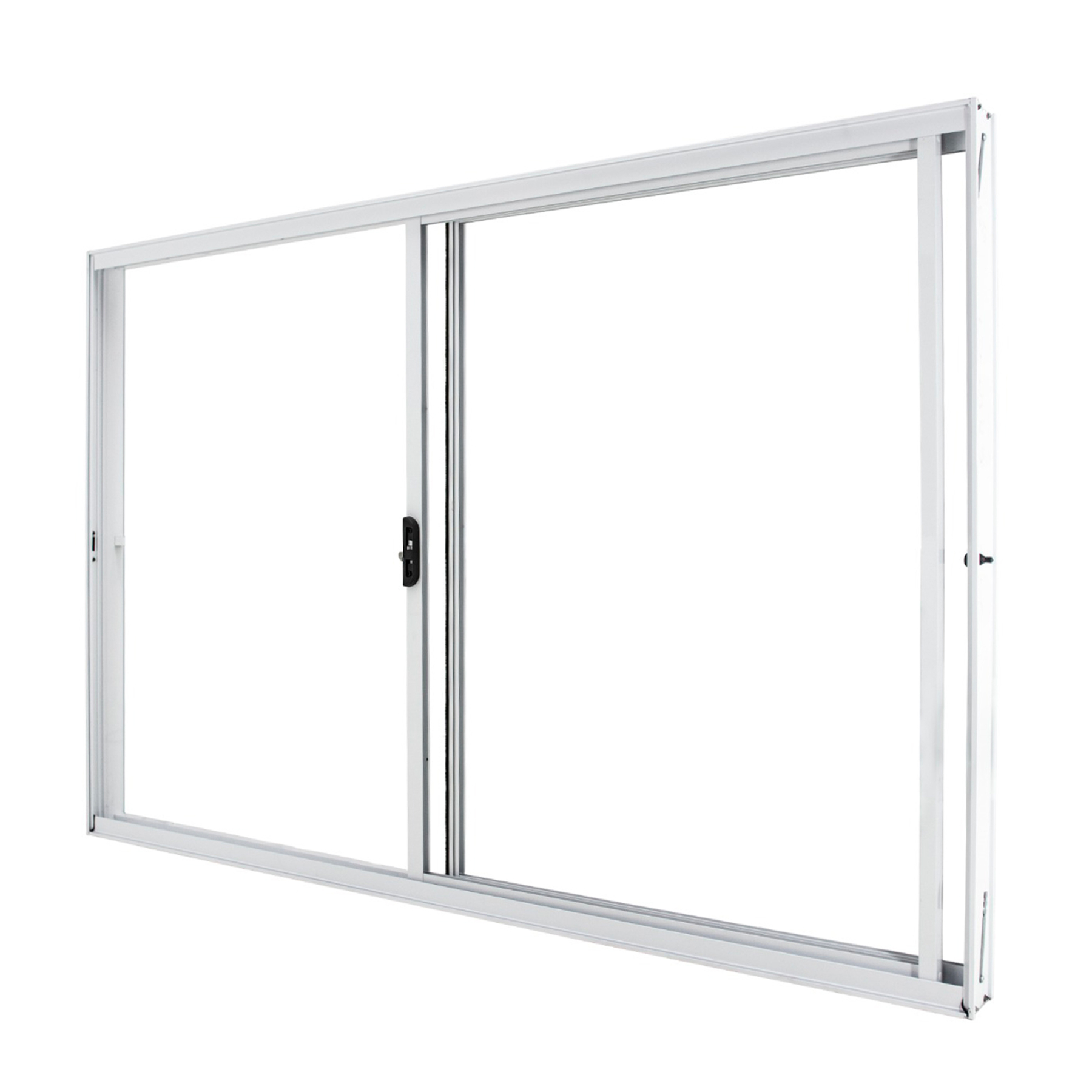 Janela de Alumínio de Correr 2 Folhas 100x120cm com Vidro 3mm Classic CRV Branca