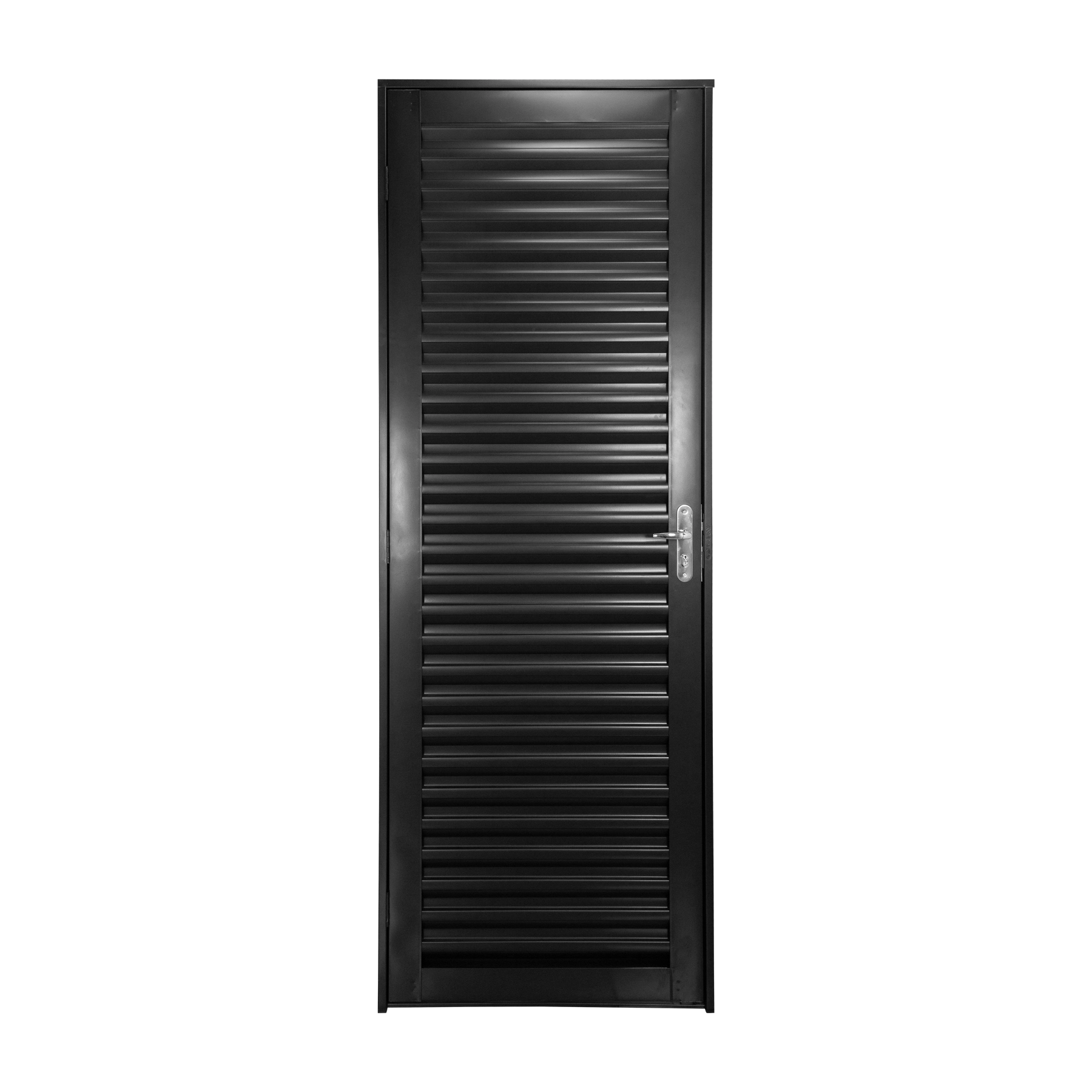 Porta Veneziana de Giro Aço Pintado Preto 215x0,95m Lado Direito Stander CRV