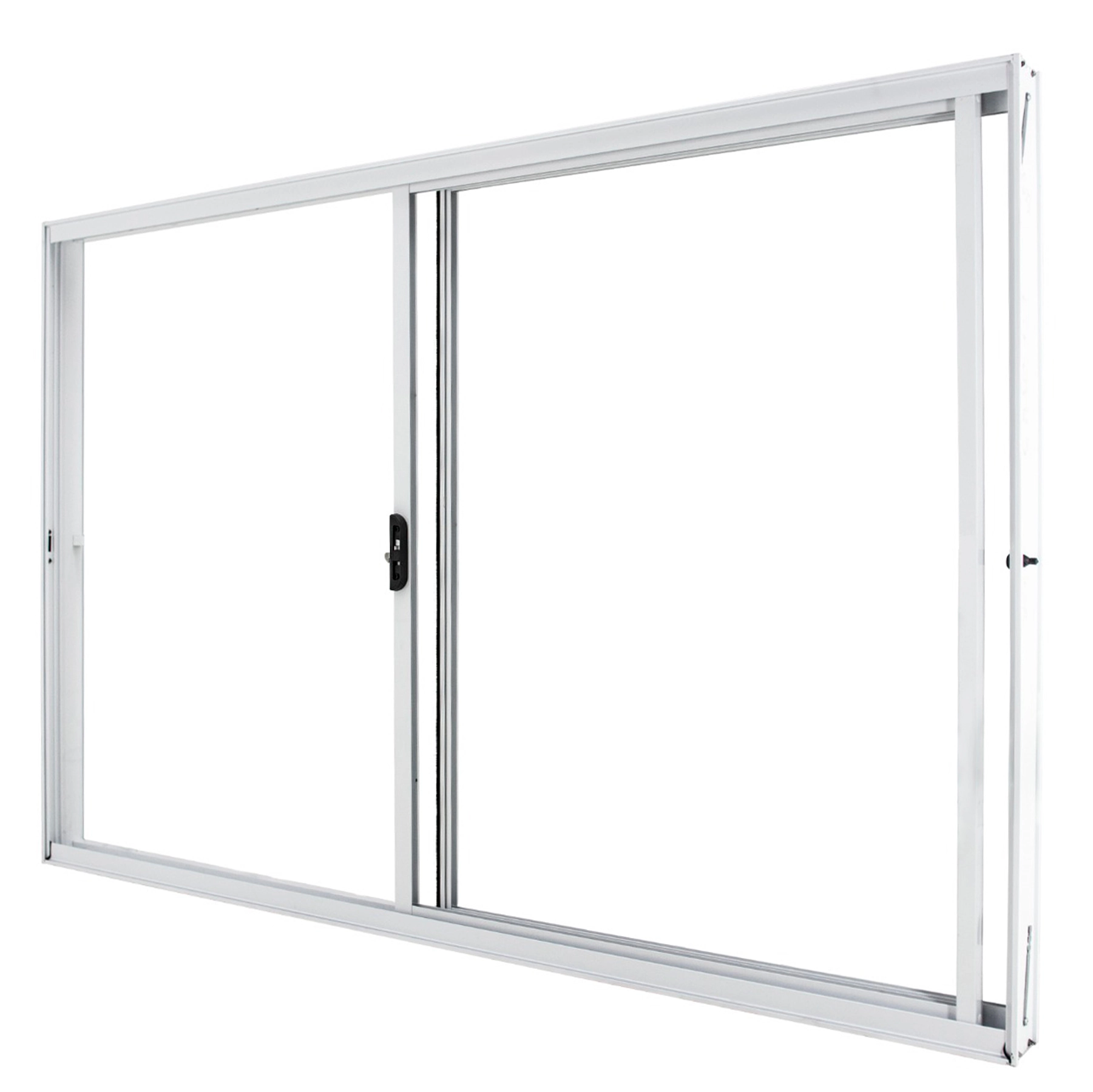 Janela de Alumínio de Correr 2 Folhas 100x150cm com Vidro 3mm Classic CRV Branca