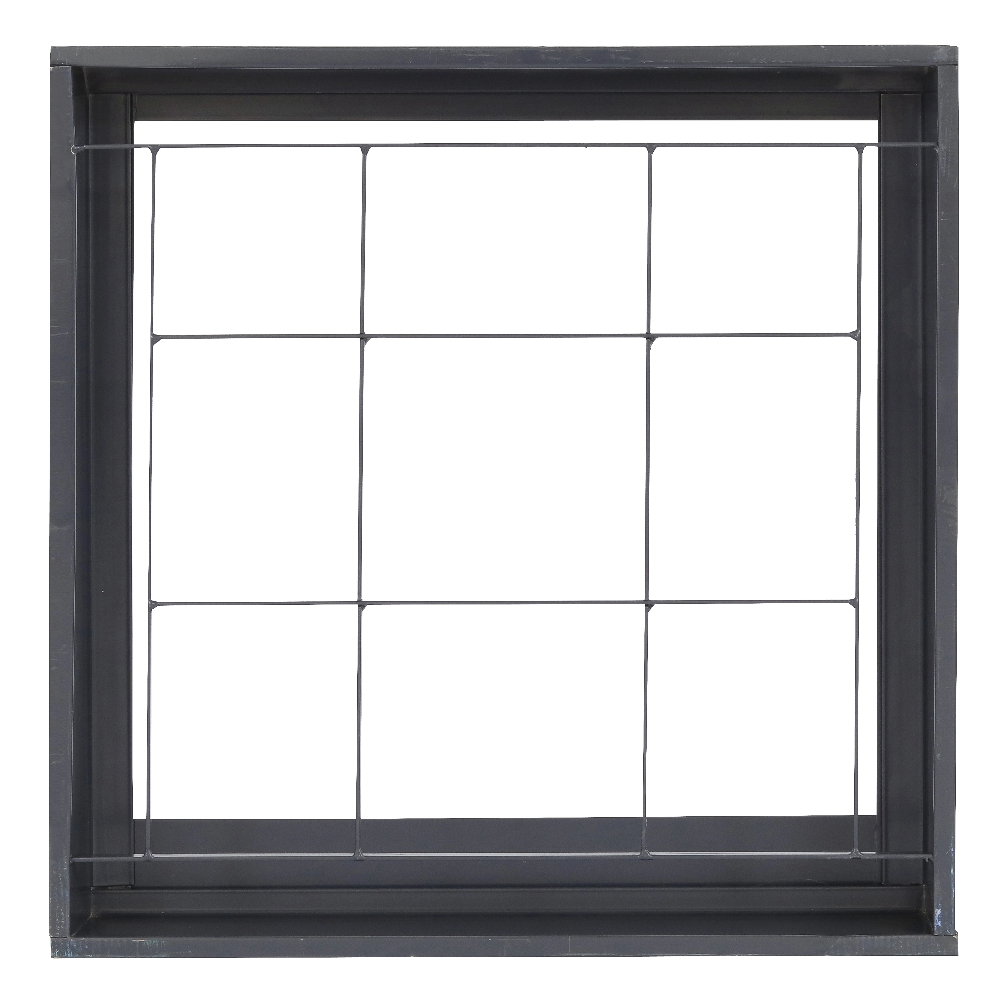 Janela de Aço Maxim-ar 60x60cm com Grade Green CRV Cinza