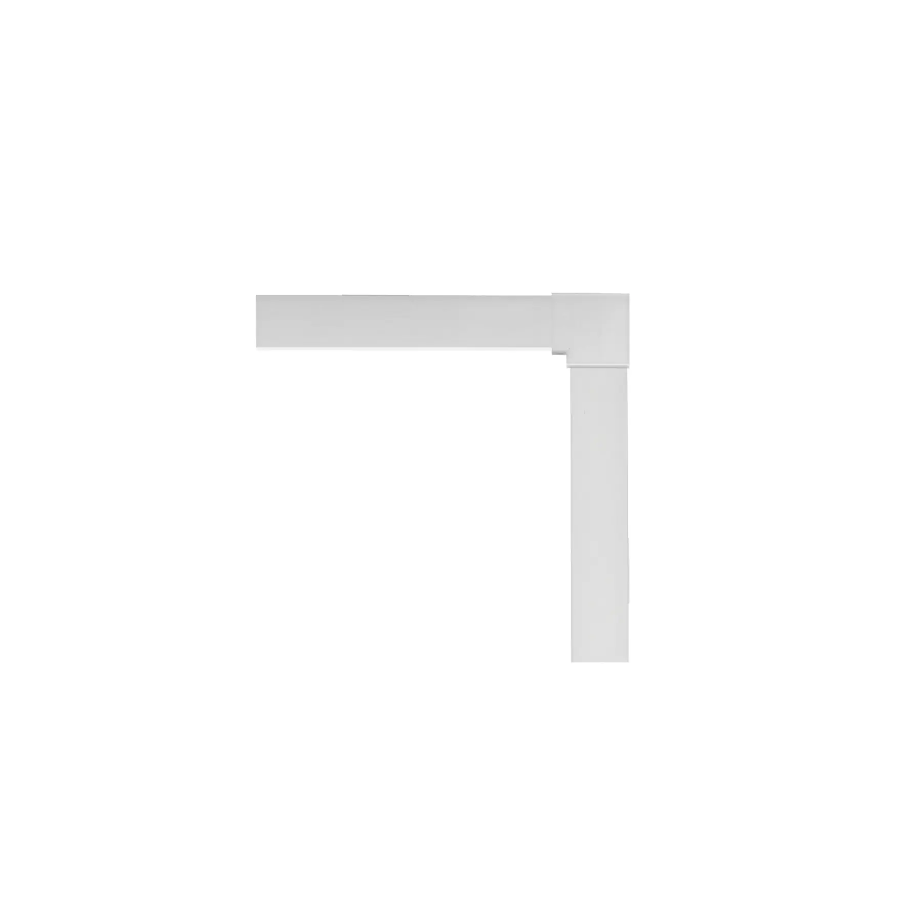 Arremate para Janela de Correr 4,2cm Alumínio Pintado Branco 1,20x1,50m Linha Stander CRV