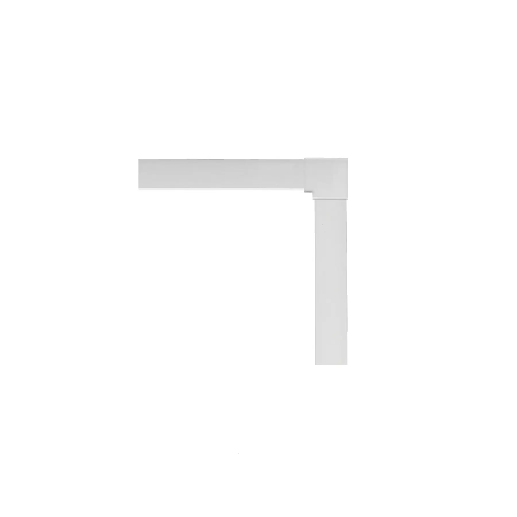 Arremate para Janela de Correr 4,2cm Alumínio Pintado Branco 1,20x1,20m Linha Stander CRV