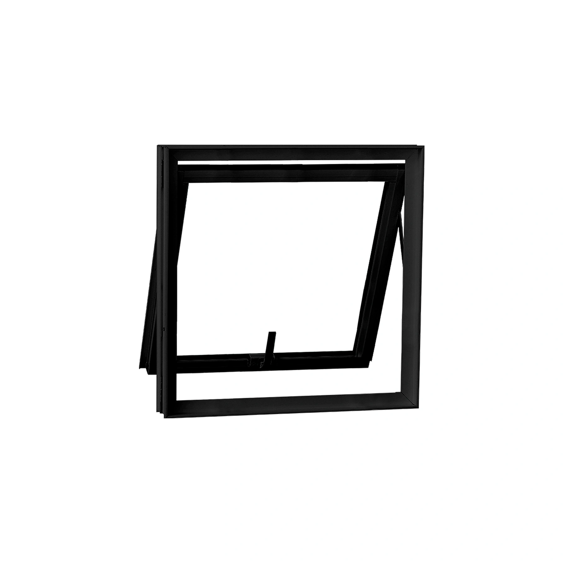 Janela de Alumínio Maxim-ar 60x60cm com Vidro 3mm Classic CRV Preta