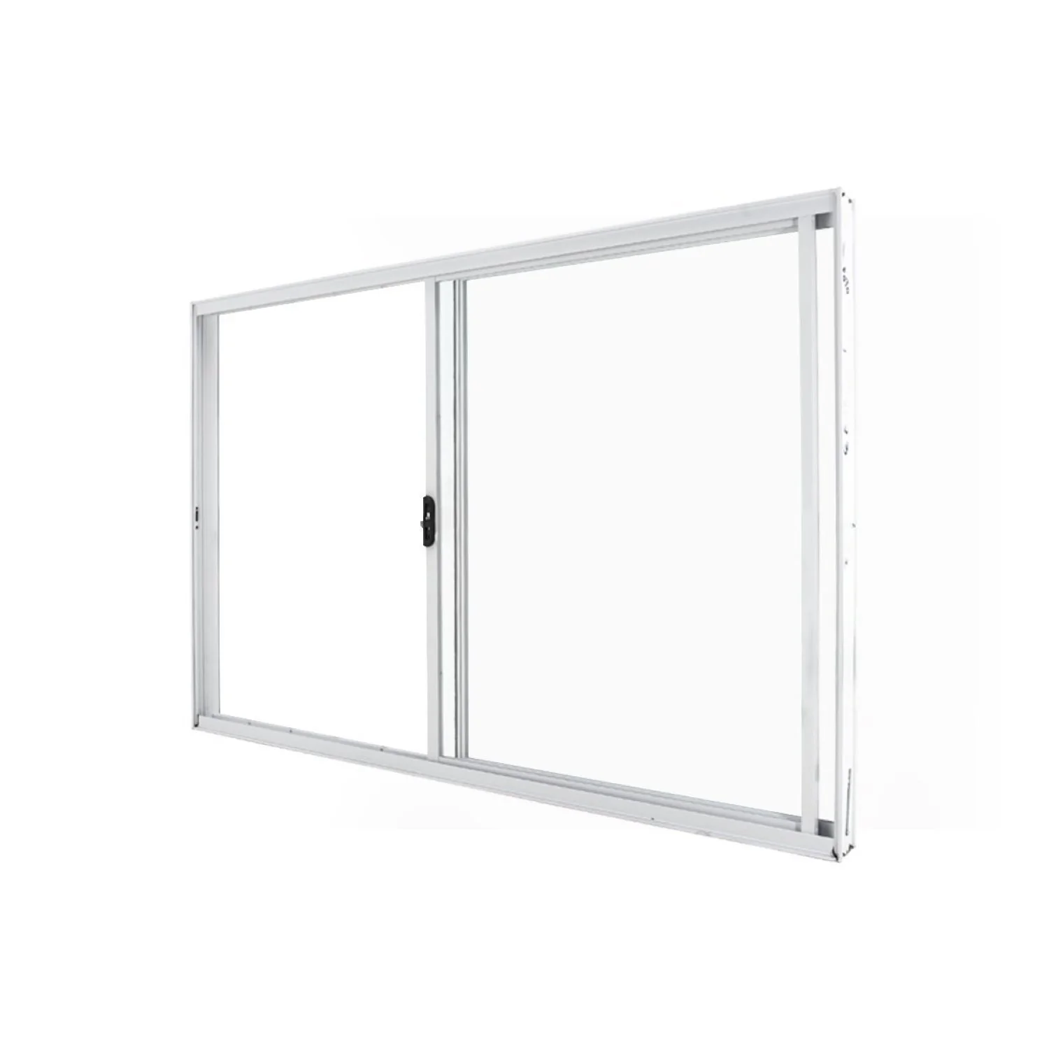Janela De Correr Abertura Direita 2 Folhas Vidro Liso 100x150cm Exclusiva Esquadrias Branco