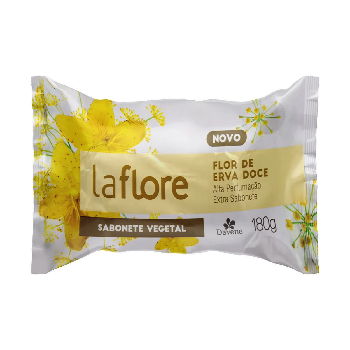 Sabonete Barra Vegetal Flor De Erva Doce Davene La Flore Flow Pack 180g