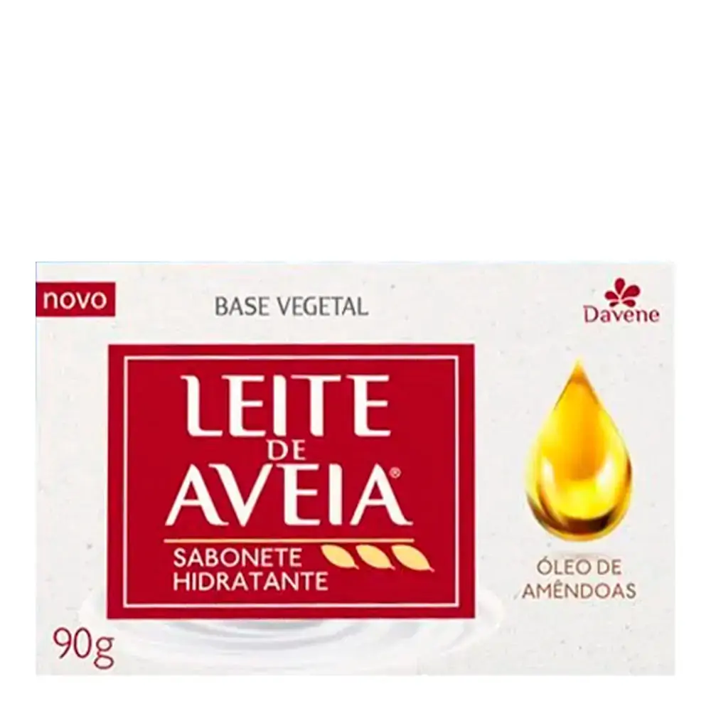 Sabonete Barra Vegetal óleo De Amêndoas Davene Leite De Aveia Clássico Caixa 90g